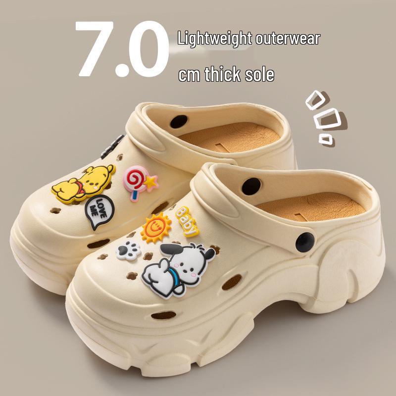 Women's Thick-Soled Non-Slip Height-Increasing Closed-Toe Sandals & Slippers - New Summer 2024 Beach Style