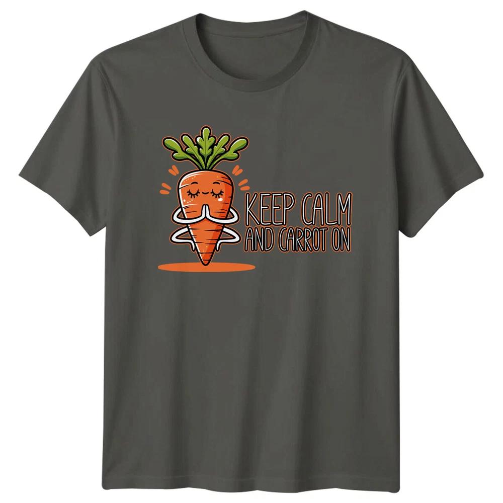 Keep Calm And Carrot On Yoga Carrot Meditation TShirt S