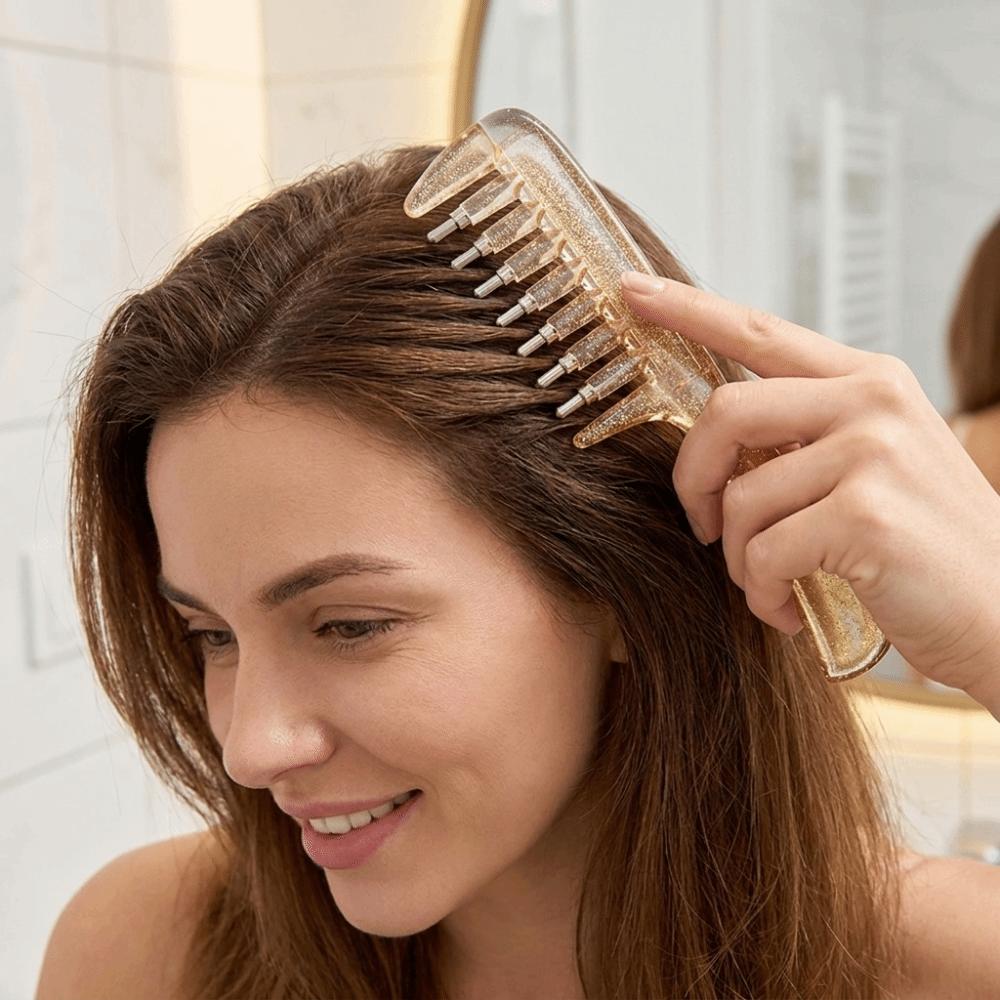 Anti-Static Hair Firming Applicator Wide-tooth Scalp Massage Comb Mother's Day