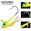 5pcs Jig Head 7.5g 10.5g 15g Fishing Lures Sinking Rotating Sequin Metal Spoons Fishing Hooks Jigs Fishhook Baits Tackle