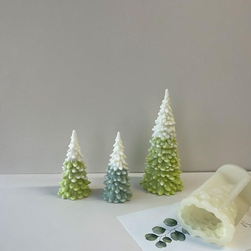 Christmas Tree Silicone Candle Mold Aromatherapy Scented Candle Epoxy Resin Mould Casting Tool for DIY Candle Making