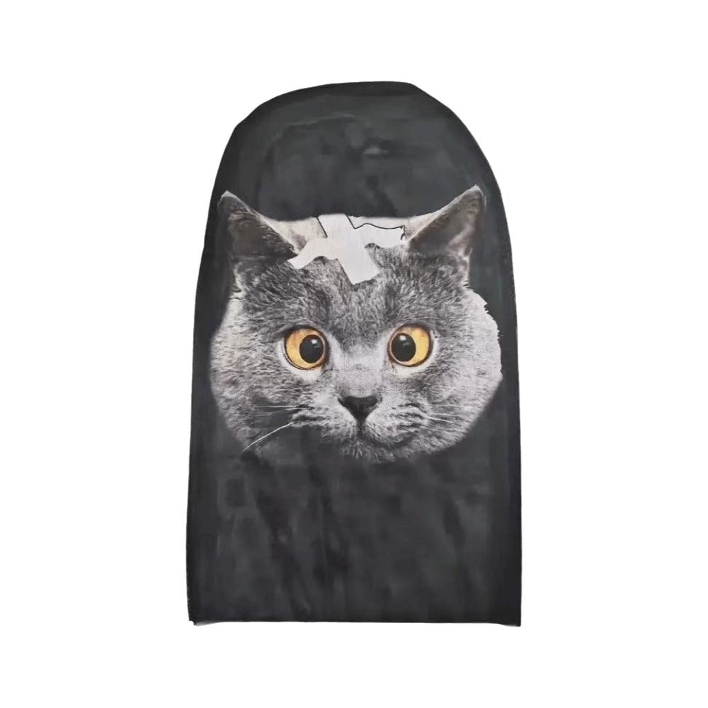 Ghost Halloween Face Mask Cat Printed Cosplay Mask Halloween Accessory Head Cover Cosplay Events StyleA