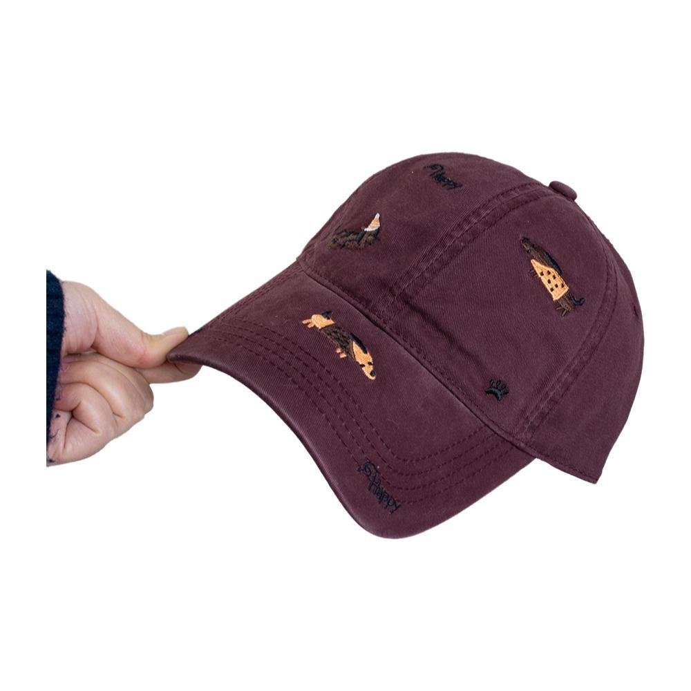 

Fashion Embroidery Puppy Baseball Cap Versatile UV Protection Sun Hat Breathable Peaked Cap for Men Women Bonnet темно-червоний колір