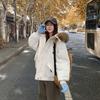 Women's Vintage Pie Overcomes Fur Collar Jacket Hooded Thickened Winter Down Cotton