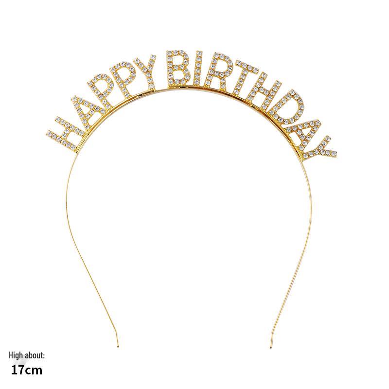 Irisierendes Diamantperlen-Geburtstags-Stirnband & Hut Party-Accessoires