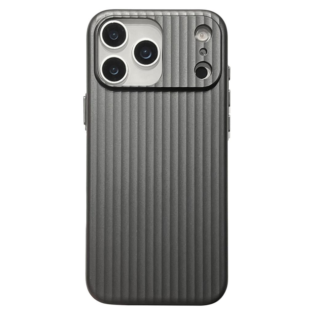 For iPhone 17 Pro Max PC Phone Case Corrugated Textured Protective Back Cover