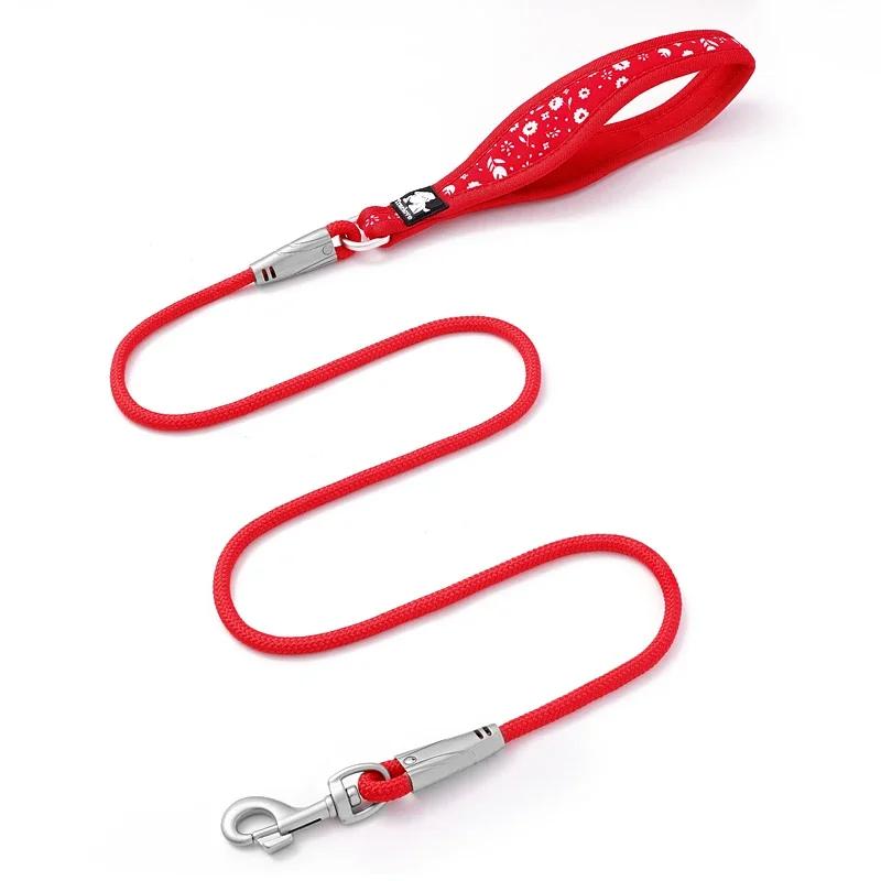 Truelove-Floral Printing Pet Leash Neoprene-Padded Handle Leash Small Medium Dog Safety Enjoyable Walking Experience