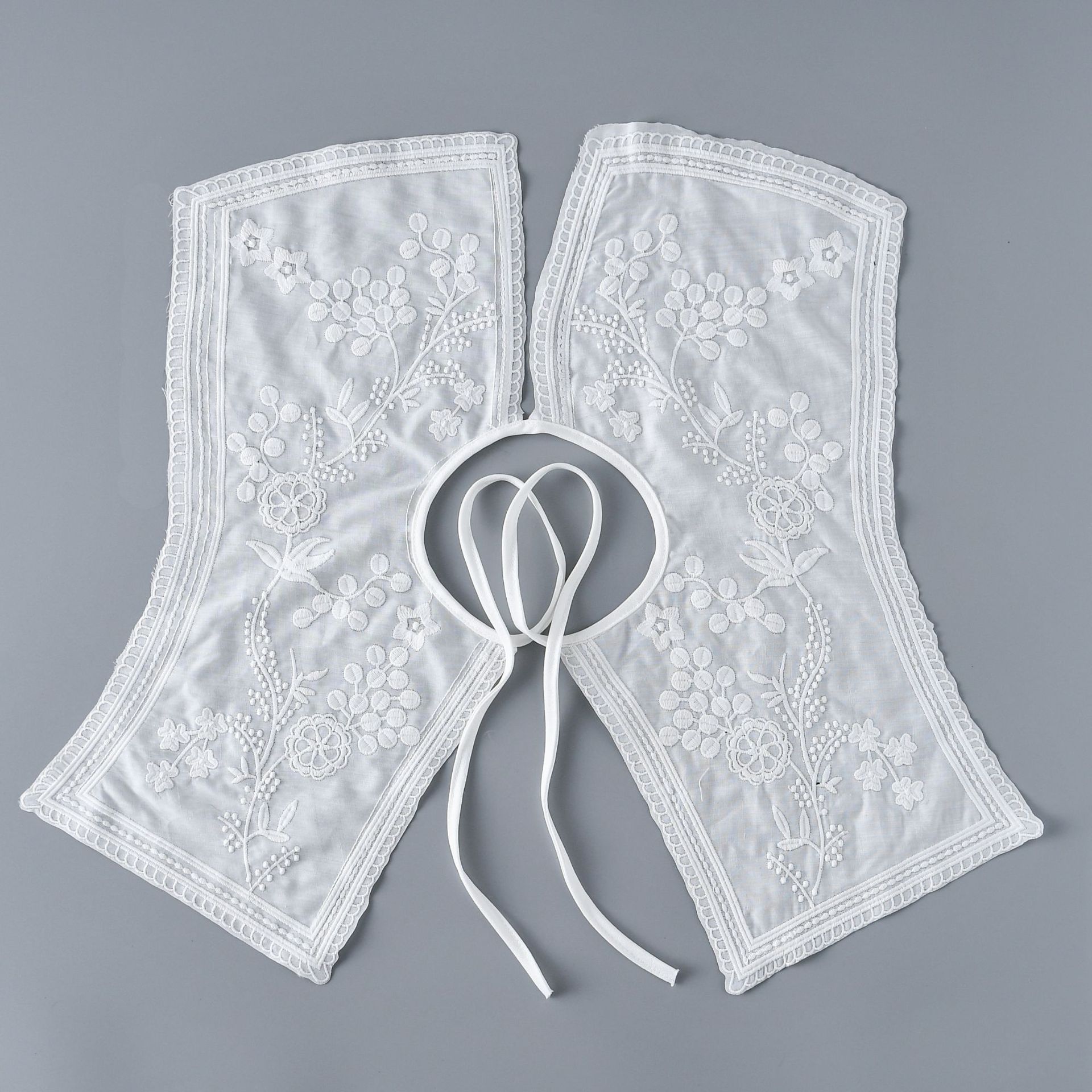 

Женские шали с отложным воротником, вышивкой и съемным воротником, кружевные шали со шнуровкой для женщин, декоративные накладные воротники для платья или блузки