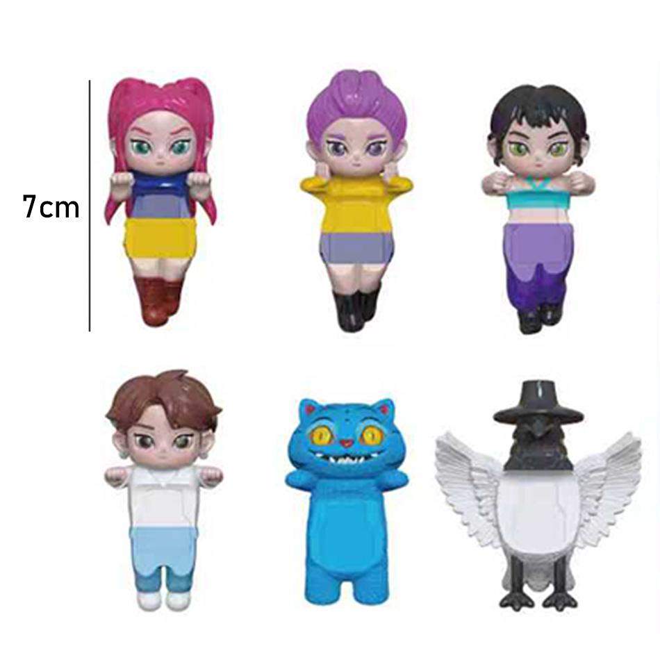 Demon Hunters Anime Figure Mini Toys   Kpop Cute PVC Mystery Box Collectible Doll Model Desk Decoration Gifts