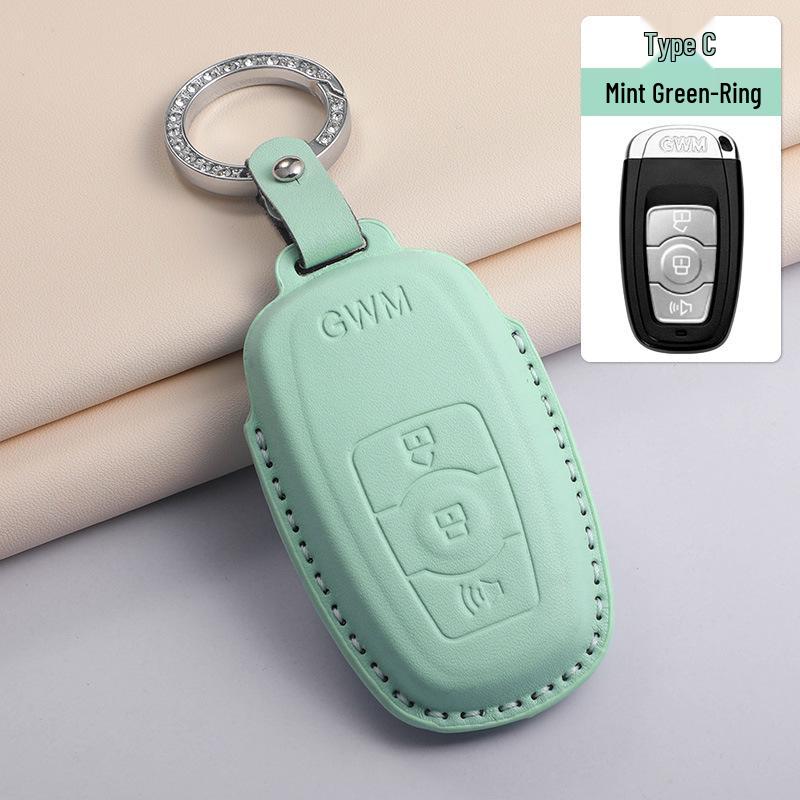 Textured Green Key Case for Great Wall Haval: H6, M6 Plus, Menglong H2, Big Dog, F7, Divine Beast, H9, Red Hare