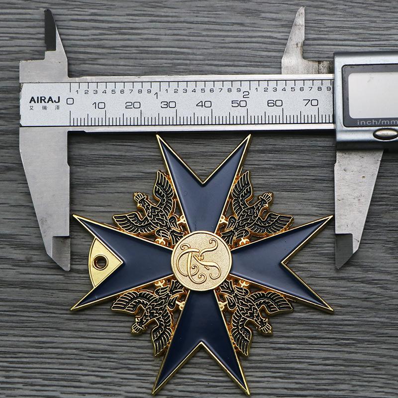 German Black Hawk Medal, Blue Knight Medal, Necklace Pendant, Enamel Commemorative Medal
