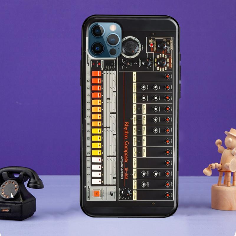 Vintage Synth Synthesizer Case For iPhone XR X XS Max SE 2020 7 8 Plus Phone Cover For iPhone 11 14 12 13 Pro Max Mini