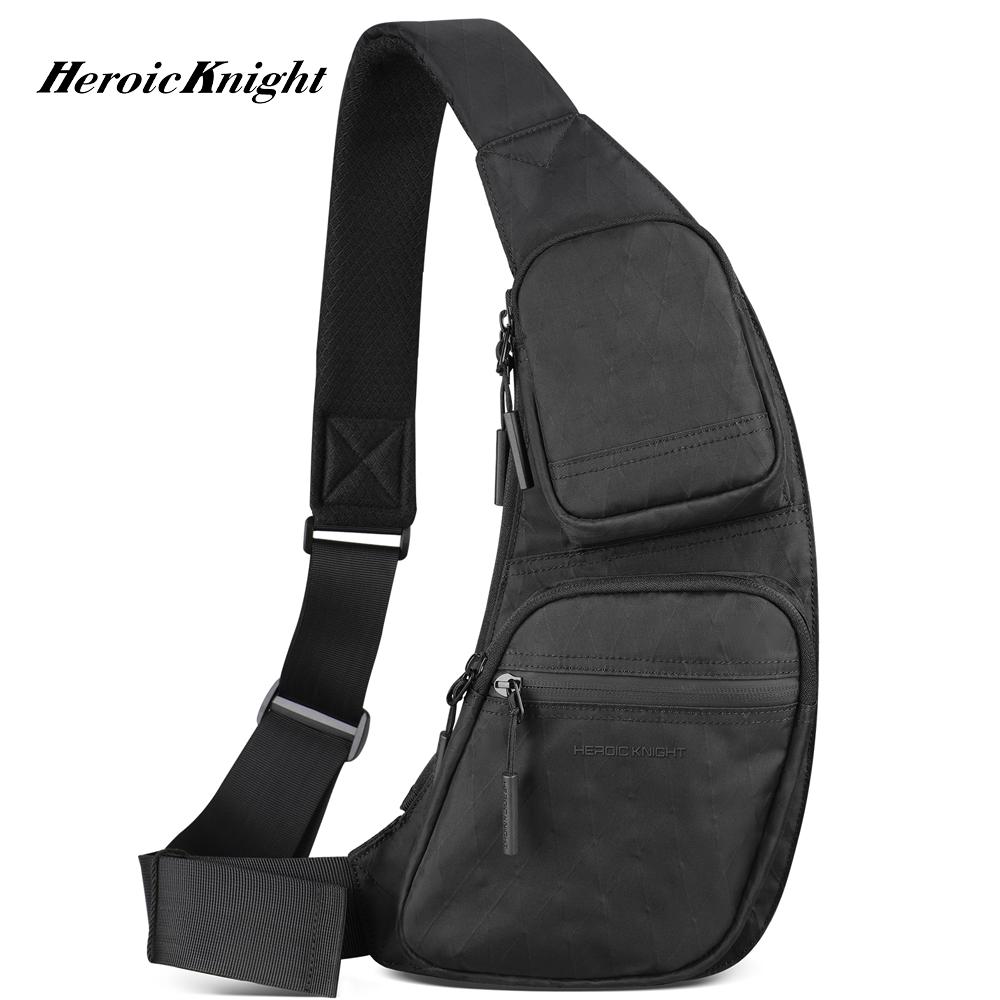 Heroic Knight Sling Bag For Men Lightweight Waterproof X-Pac Fabric Chest Shoulder Bag Outdoor Crossbody Bags Casual Travel Daypack