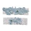 2 pezzi/set Giarrettiere da Sposa Sexy Pizzo Floreale Sexy Giarrettiere per Donne Sposa Anello da Coscia Giarrettiera Elastica da Gamba Nuziale