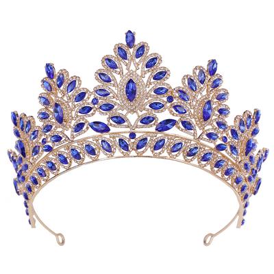 New Wedding Headwear Baroque Rhinestone Bridal Large Crown Wedding Hair Accessories Crown