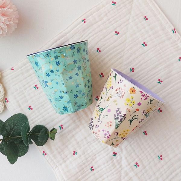 

Детские чашки для риса, набор из 2 предметов, цветок мяты, бежевый цветок, 1 комплект