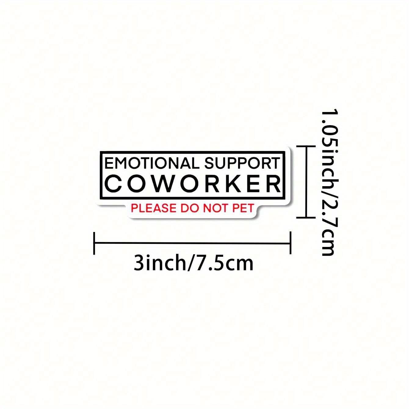 

Emotional Support Coworker Sticker | Fun And Quirky Vinyl Decal For Planners, Journals, And Laptops | Cute And Mindful Design разноцветный