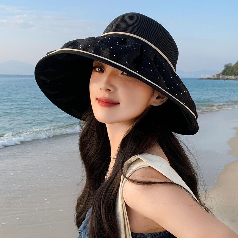 Summer Hat Women's Spring and Autumn Sunshade Sunscreen Hat Bucket Hat UV Protection Temperament Advanced Sense of Moisture