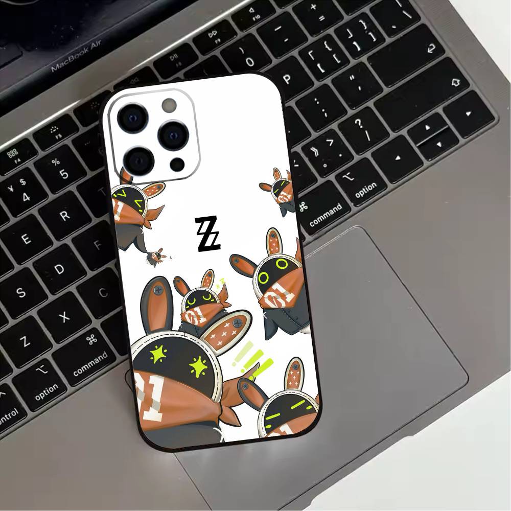 Zenless Z-Zone Zero Bangboo Phone Case For iPhone 17,16,15,14,13,12,11 Plus,Pro Max,XS,Soft Silicone Black Cover