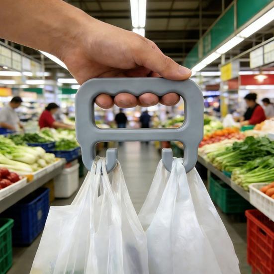 1/2/3ks Nosič tašek na potraviny Rukojeť Ergonomická Lehká Víceúčelová Univerzální Držák na nákupní tašky a odpadkové tašky Plastová Rukojeť Nástroj na přenášení
