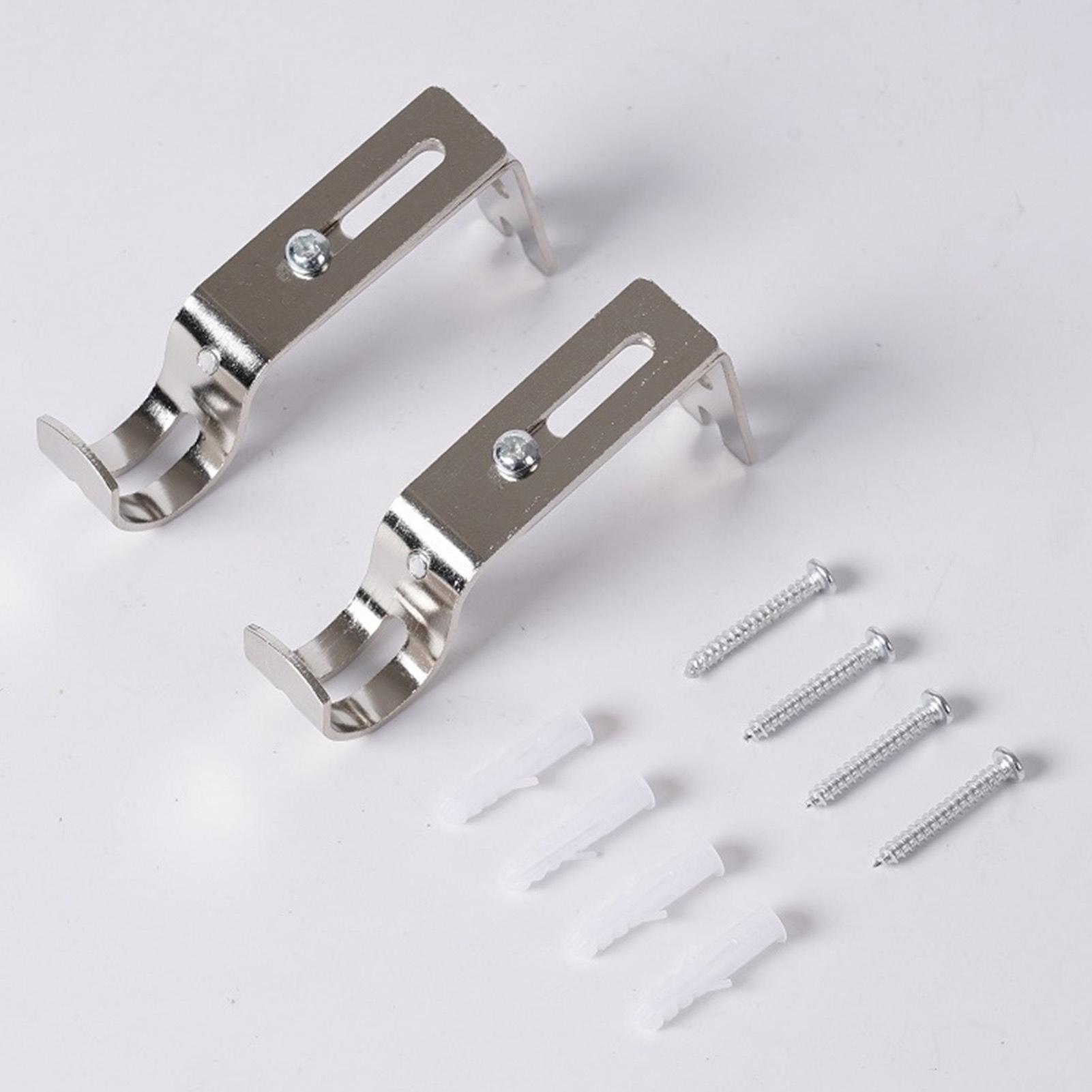 2 шт. Железная универсальная стойка для карниза, регулируемая длина 8,8-11,5 см, римская штанга для аксессуаров для домашней мебели