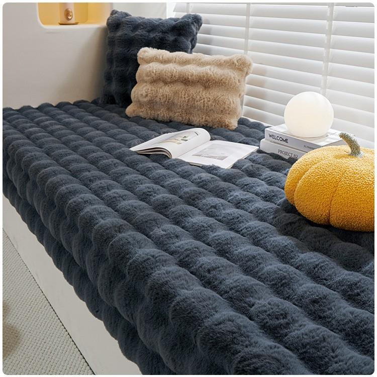 Winter And Autumn Sofa Cover Fabric Straight Row Anti Slip Thick Soft And Sticky Floating Window Cushion Atmospheric Decoration Pad