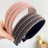 PROLY New Fashion Hair Accessories For Women Wide Side Headband PP Woven Casual Headband Shining Rhinestone Hairband Summer