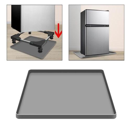 MERIGLARE Washing Machine Tray, Silicone Drip Tray, Mini Refrigerator Floor Mat, Washing Machine Tray, Waterproof, Dent-Resistant, Floor Protector, Si