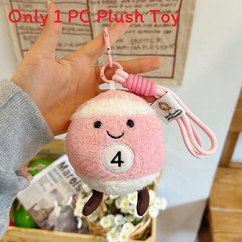 Billiards Plush Toy Keychain Cute Cartoon Doll Backpack Pendant Gift Holiday