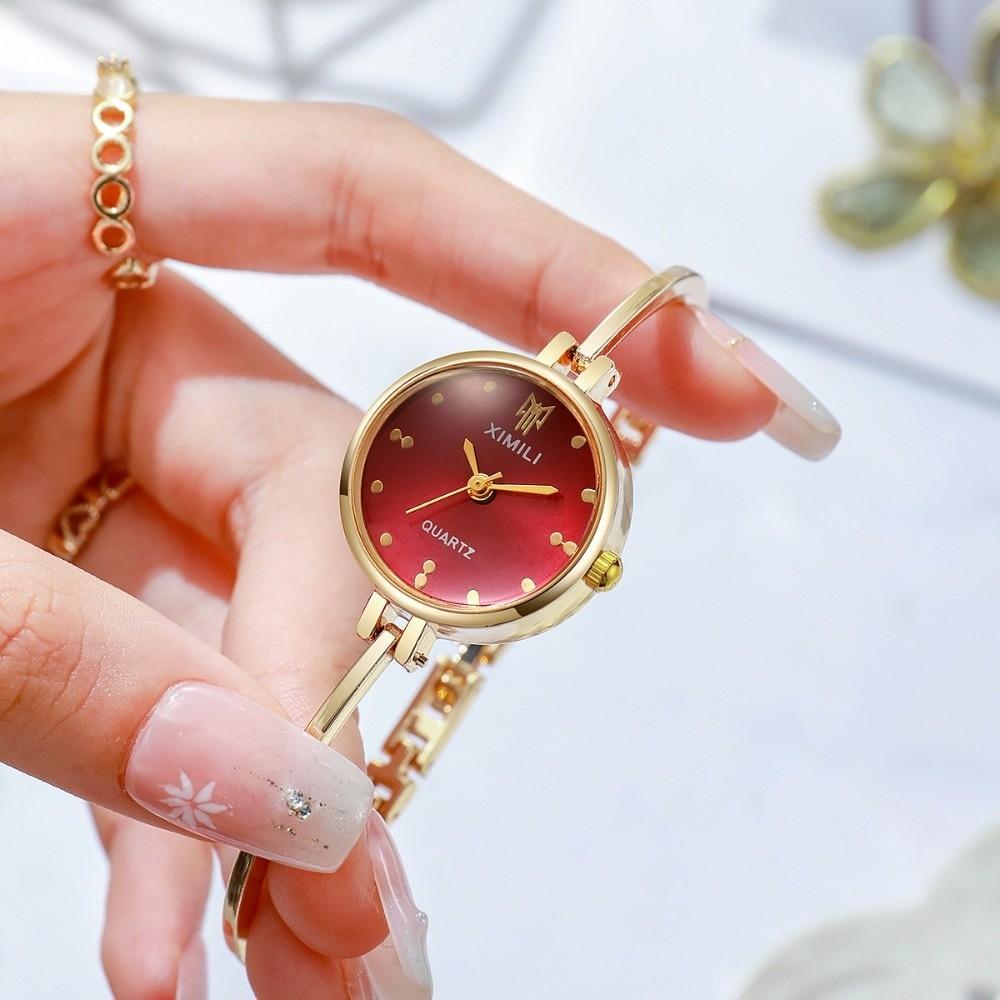 Open Design Quartz Watch Square-shaped Dial Ladies Watch New Pearl Watch  for Women
