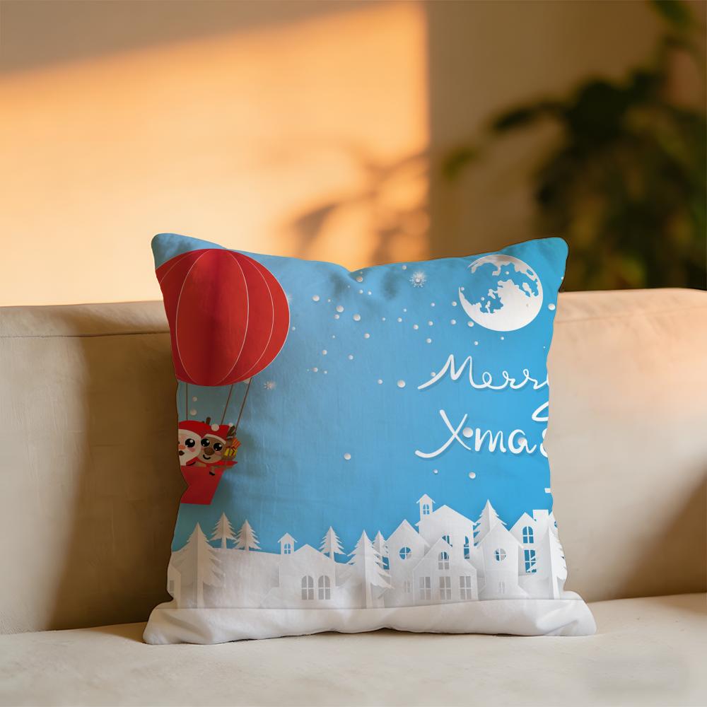 Süßer Weihnachts Kissenbezug Gemütliches Samt Kissen Weiches Warmes Kissen Für Sofa Bett