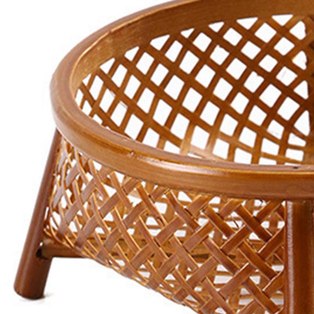 Bambusgeflochtener Obstkorb zur Aufbewahrung von Lebensmitteln für den Schreibtisch