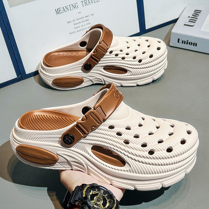 Stylish Mens Sandal Shoes Soft Soled Slide Shoes Mens Garden Platform Sandal Shoes Mens Summertime Sandal Shoes Mens Wading Beach Footwear 48