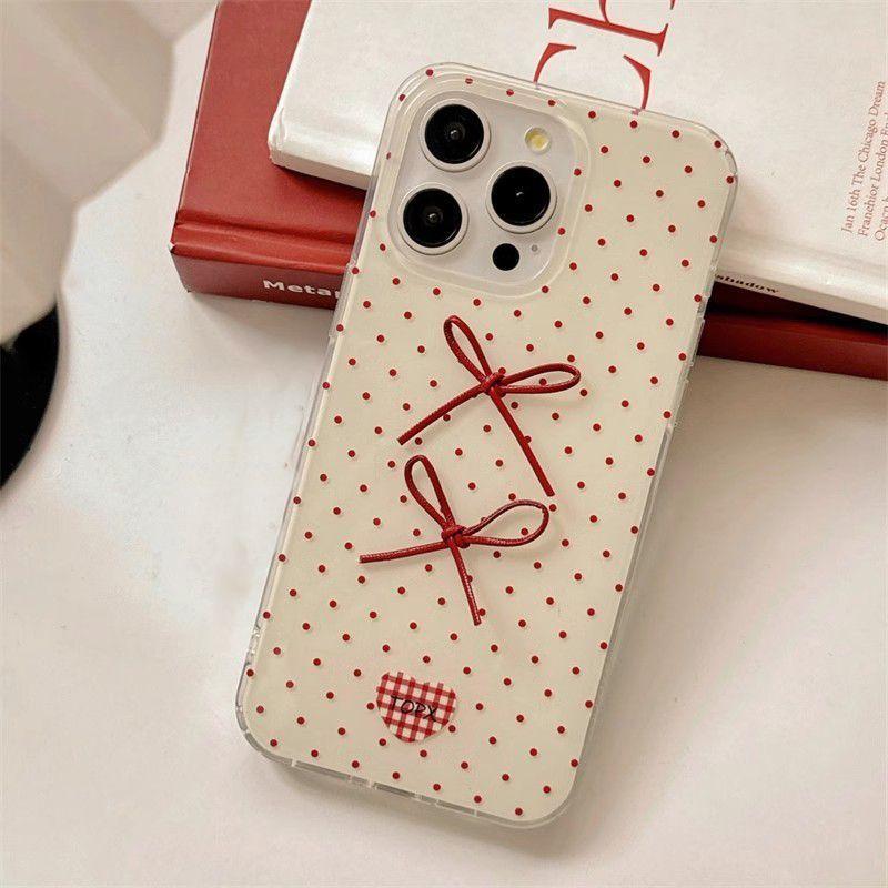 Single Layer Grid Love Wave Point for IPhone 16 Pomax for Apple 15pr Phone Case 14 New Model 13 Cartoon 12