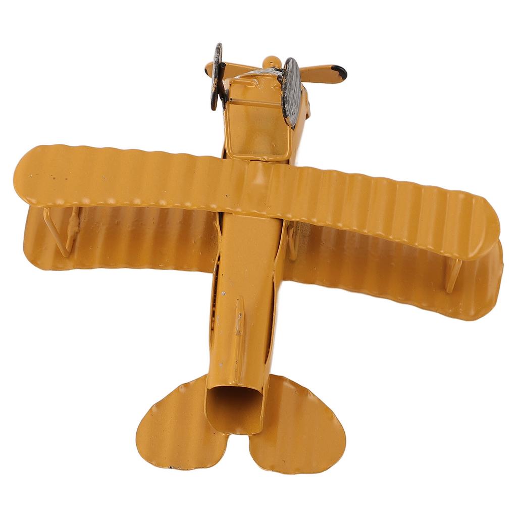 Vintage Airplane Model Iron Art Plane Ornament for Car Center Console Cake Decoration Photography