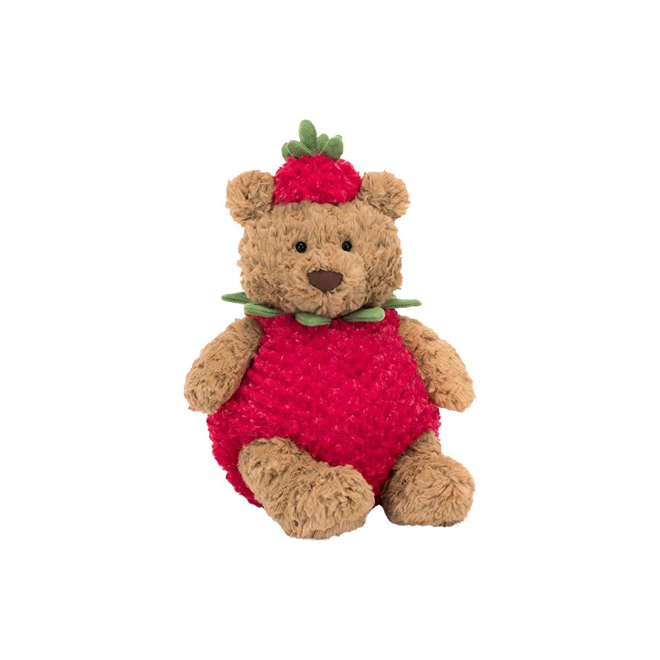 

JELLYCAT Bartholomew Bear Strawberry Soothing Doll Plush Doll 26cm Tall Box Not Included