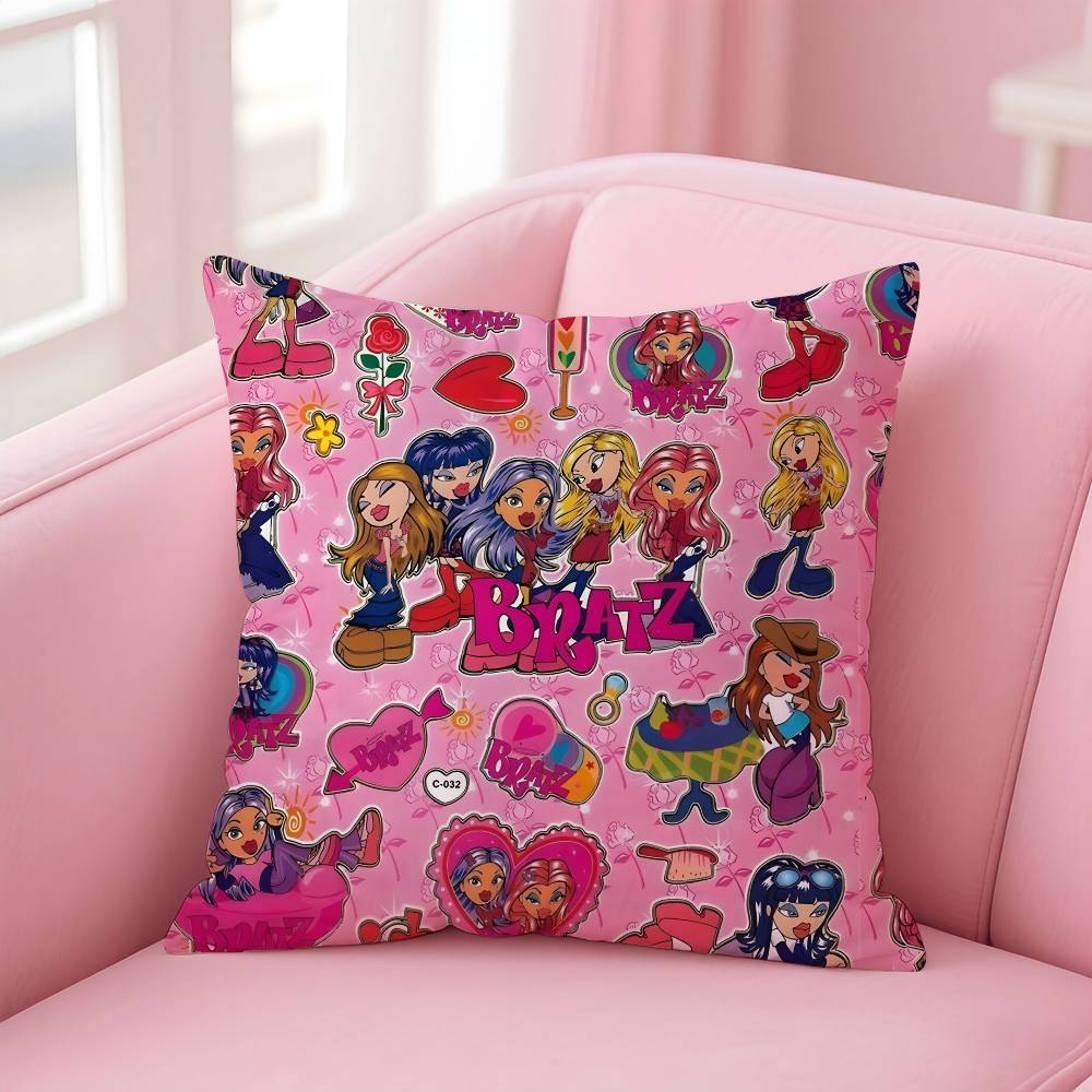 B-BratzZ Fashion m-Mask g-Girl Pillow Case Pattern Printing Pillowcase Living Room Sofa Cushion Cover Bedroom Room Decor