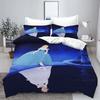 Serie Principesse Set Camera da Letto 3 Pezzi Set Copripiumino Biancheria da Letto 3D Biancheria da Letto per Bambini Set Piumoni Queen Twin Casa Anime