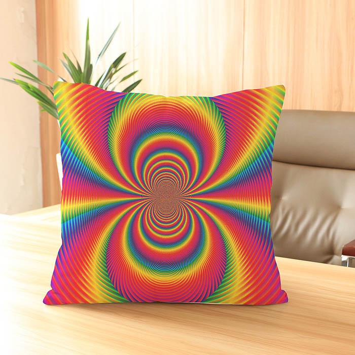 Colorful Geometrics Cubes Spots Home Decor Pillows Sofa Decorative Cushion Cover Modern Rotating Geometric Movement Pillow Cases
