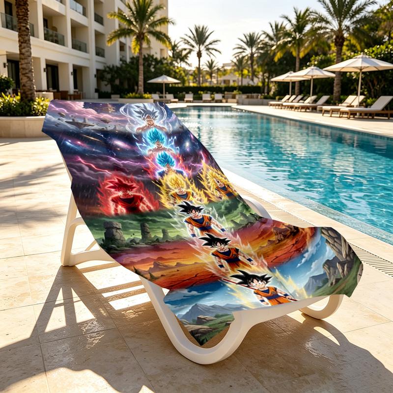 DRAGON BALL Print Beach Towel Design, Soft, Lightweight. for Home Bathroom, Spa, Pool, Yoga, Surfing, Camping, Gift for Family, Friend