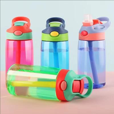 480 ml Wasserflasche mit Strohhalm für Kinder und Mädchen, tragbare Reiseflaschen, für Fitnessstudio, Sport, Fitness, Tasse, Sommer, kaltes Wasser, Saft, Trinkflasche