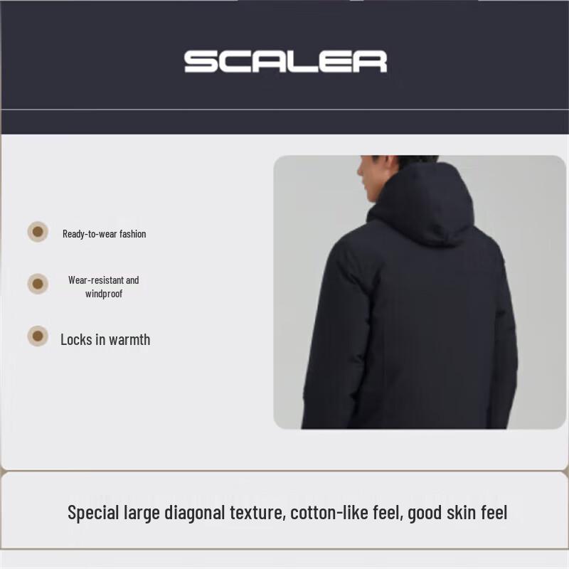 SCALER Men's Outdoor Mid-length Goose Down Parka