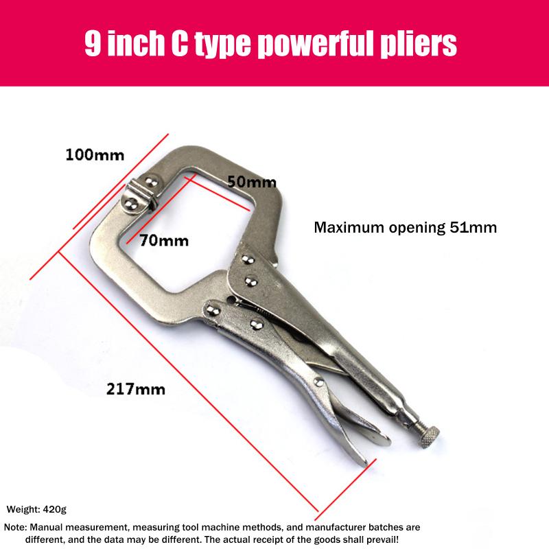 Steel C Clamp Vise Grip Locking Welding Pliers Wood Tenon Locator Tool Tools Herramientas De Mano Ferramentas Man