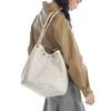 Retro Hot Girl White Rivet Tote Bag Women Punk Leather Large Capacity Shoulder Bag Ladies Fashion Commute Versatile Underarm Bag