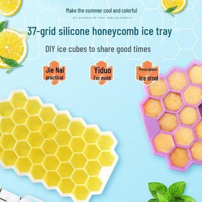 Silicone Honeycomb Ice Cube Tray - 37 Grid Easy-Release Mold