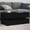 LED Coffee Table In Black Oak Look 90 X 50 X 40 Cm