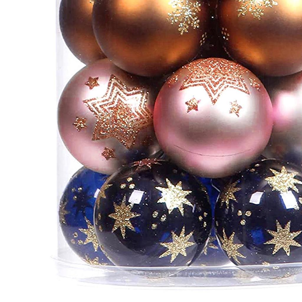 30pcs Christmas Balls Ornaments 2.4in Shatterproof Xmas Balls Decoration for Christmas Tree Painting Hanging Ball for