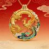 Nine-tailed Fox Enamel Pendant Necklace Vintage Mythology Animal Pattern Smooth Jewelry for Women Casual Daily Use