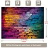 2D Bright Colorful Brick Wall Backdrop Rainbow Graffiti Photography Background