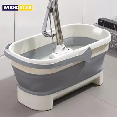 Portable Mop Bucket Camping Folding Bucket with Handle Fishing Pail Space-Saving Washing Basin Collapsible Buckets